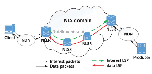 شبیه سازی تعویض نام برچسب برای شبکه NDN با نرم افزار NS3