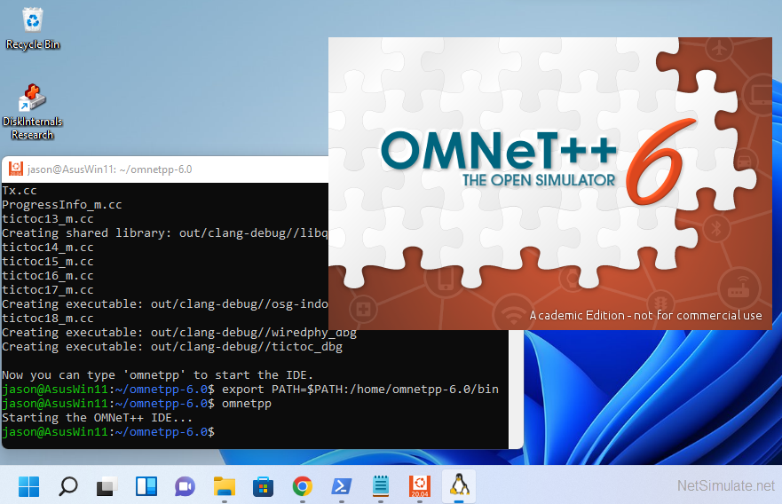 آموزش نصب نرم افزار شبیه ساز OMNET در ویندوز ۱۱ تحت WSL